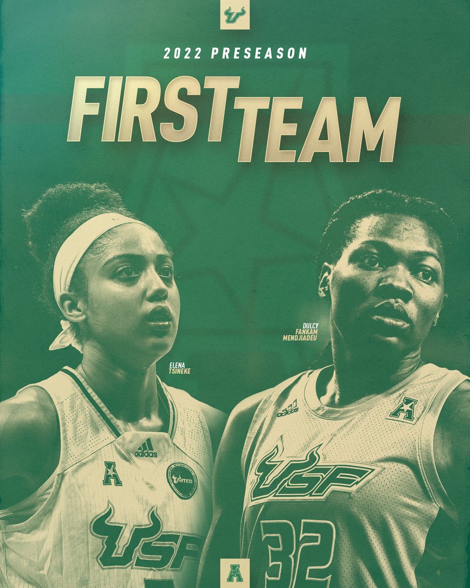 This is a great way to start your senior season‼️🤘 𝘾𝙊𝙉𝙂𝙍𝘼𝙏𝙐𝙇𝘼𝙏𝙄𝙊𝙉𝙎 to @ETsineke and @DulcyMendjiadeu on being named Preseason @American_WBB First Team All-Conference‼️ 👏👏👏 #HornsUp🤘 #Bullieve