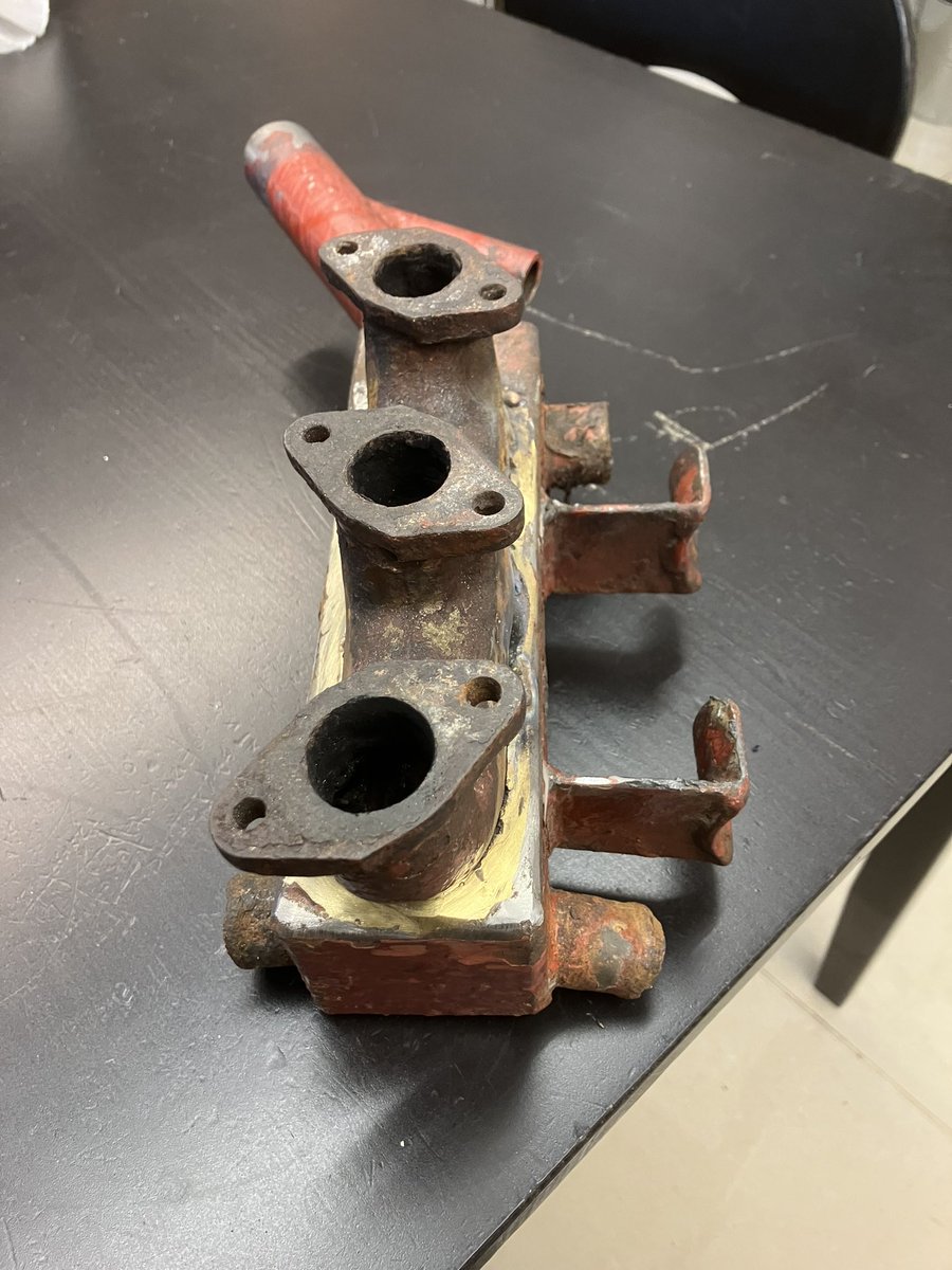 ableservicesdes's tweet photo. Was asked if we can repair this manifold off an old #canalboat engine. Told them it’s too far gone, mixture of cast iron, mild steel and stainless steel. Offered to make new and order placed. Not #mancmended but will be #MancMade @mancmade Watch this space! https://t.co/SYcqeMjy1K