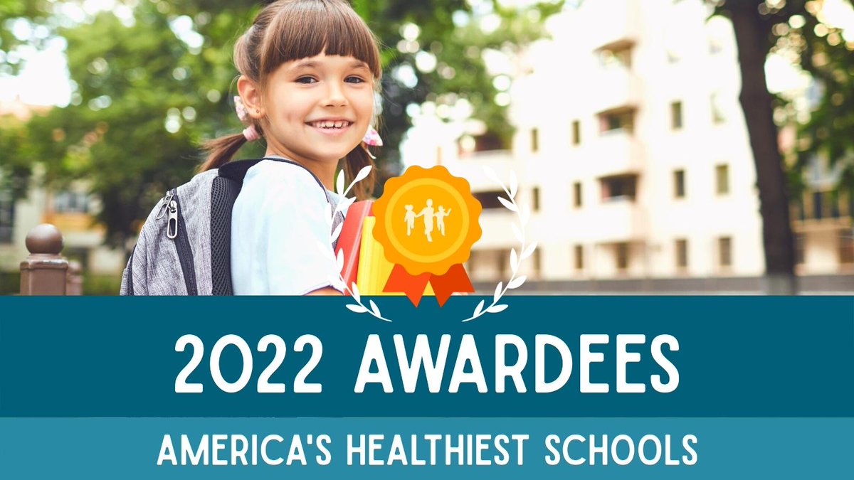 HealthierGen's tweet photo. Congratulations to our 2022 list of America’s #HealthiestSchools! This recognition honors schools that meet best practices to support the health and well-being of students, staff, and families. Find out which schools made the list: https://t.co/K5GB3yBzTQ https://t.co/u8QSoaltgL