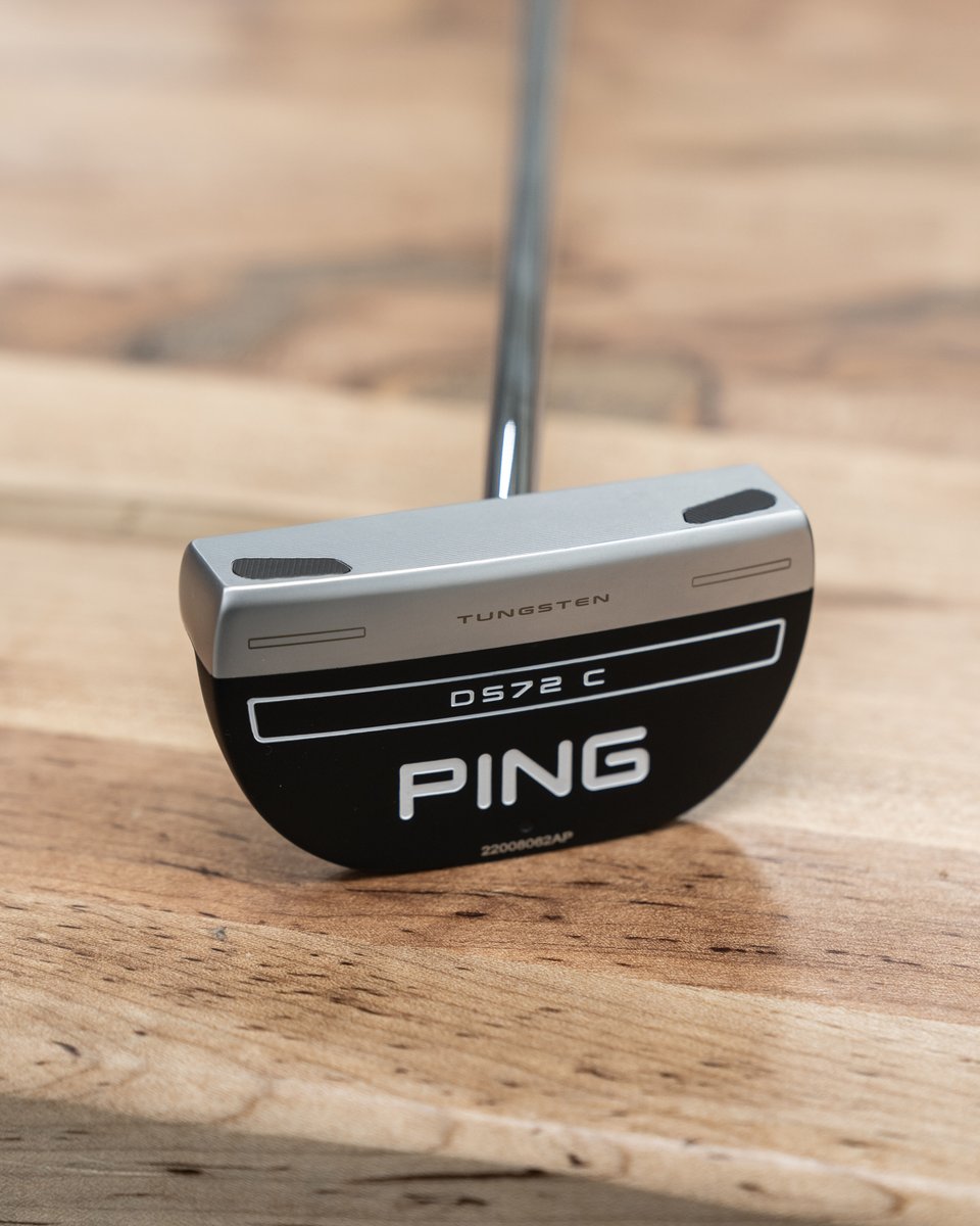PINGTourEurope's tweet photo. A tour-inspired mid mallet with a centre shaft. The new DS72 C has tungsten toe-heel weights to provide stability and a shallow milled face for a firmer response. #CustomEngineered https://t.co/Am6VbUUhsK