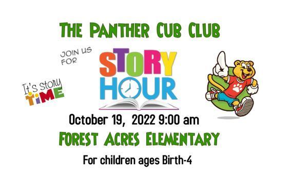 ForestAcresElem's tweet photo. Join us for Panther Cub Club next week, October 19th! #FAExcellence https://t.co/2fMlNYFIjd