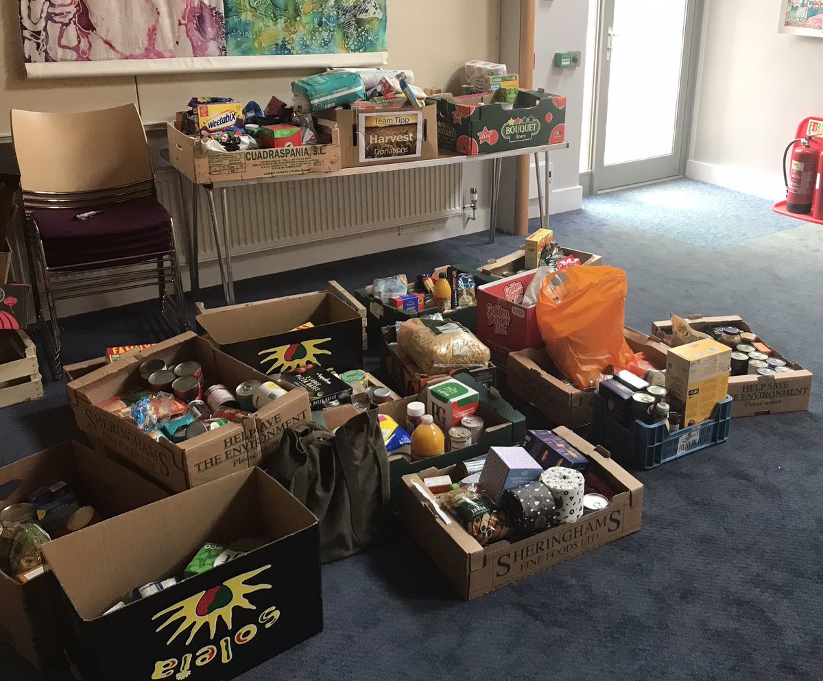 Harvest collection day at both Senior and Prep schools. Lots of generous donations to support <a href="/WinchBasicsBank/">WinchesterBasicsBank</a> and <a href="/WinBeacon/">The Winchester Beacon</a>  #caritas #stswithunsitswhoweare