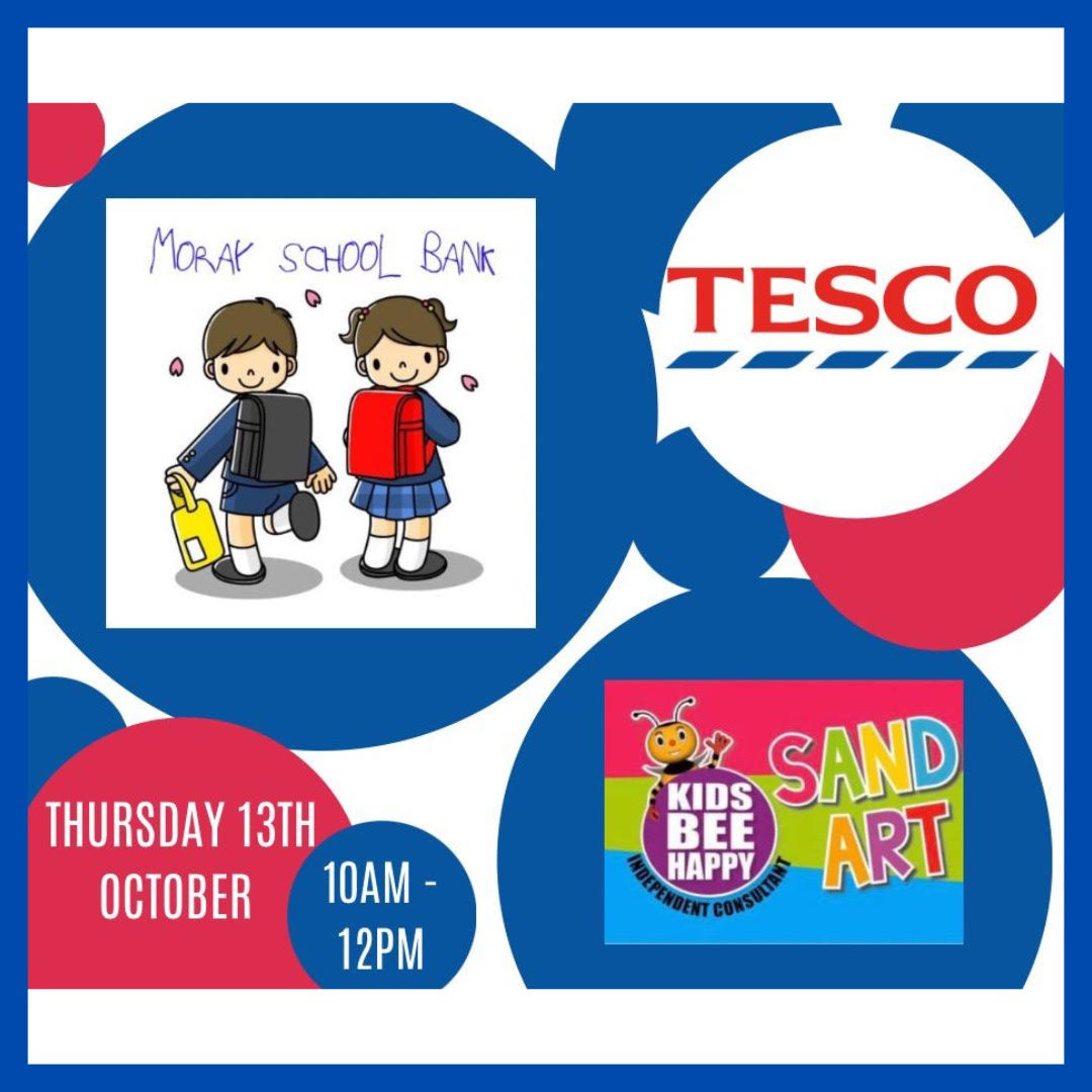 Kids Bee Happy Sand Art with Moyra will be at Tesco in Elgin tomorrow morning from 10am to 12pm raising money for Moray School Bank so make sure to pop in with your kids and have a look! ❤