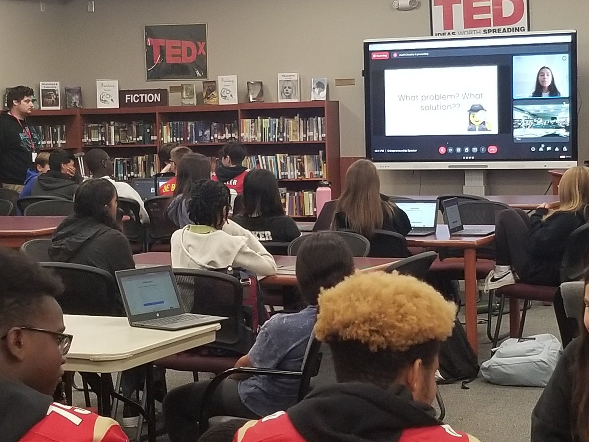 librarybuddy's tweet photo. MOMS Library hosted Aashi Chaubey, Canadian high school student, social entrepreneur, and graduate of The Knowledge Society, for a live talk with fun activities, inspiring our students to dream big  @kramer_MOMS
@ZywickiR
@AsstSuptMOTSD @mtolivemiddle @RebeccaKreider https://t.co/BLuQB4QwOV