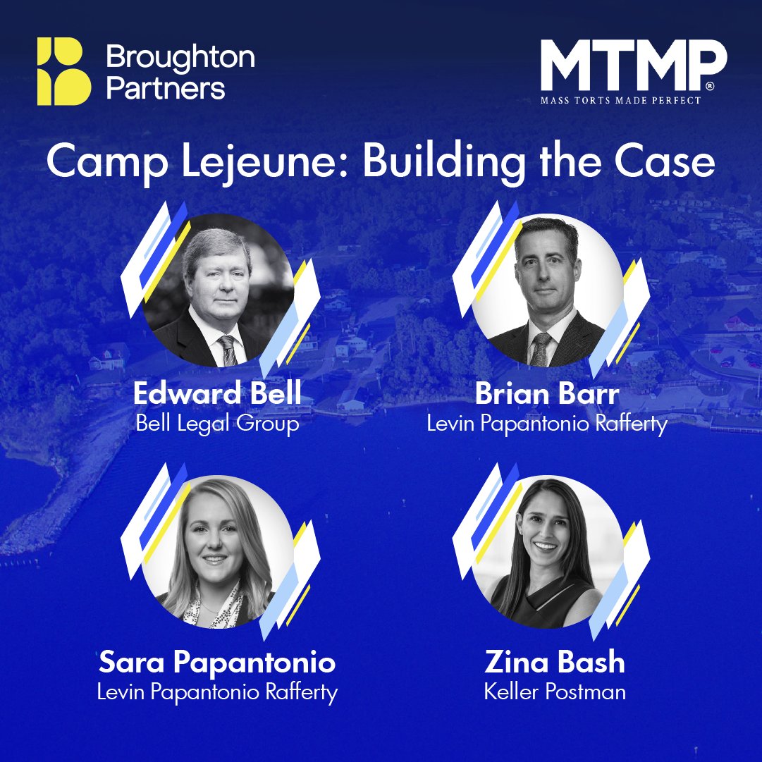 broughtonprtnrs's tweet photo. Broughton Partners is co-sponsoring two sessions at @mtmpseminar Fall 2022 Seminar covering Camp Lejeune in the Tower Ballroom October 13 at 8:00 AM.
-CAMP LEJEUNE: LETโS FIND JUSTICE FOR VETERANS AND THEIR FAMILIES
-CAMP LEJEUNE: BUILDING THE CASE
#mtmpfall22 #BroughtonPartners https://t.co/m6TTo41iuv
