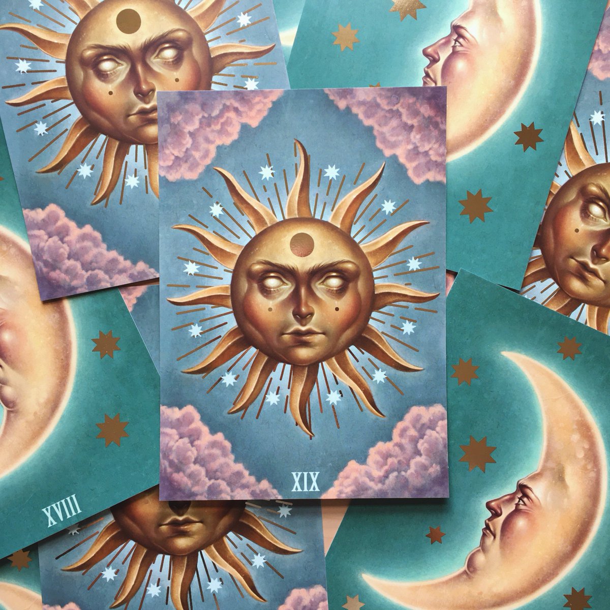 G0ATSHRINE's tweet photo. Hello #PortfolioDay!  ✸ 
I am Goatshrine, a fantasy and occult loving artist looking for work and I'm currently making a tarot deck https://t.co/7i8LfhwZy7