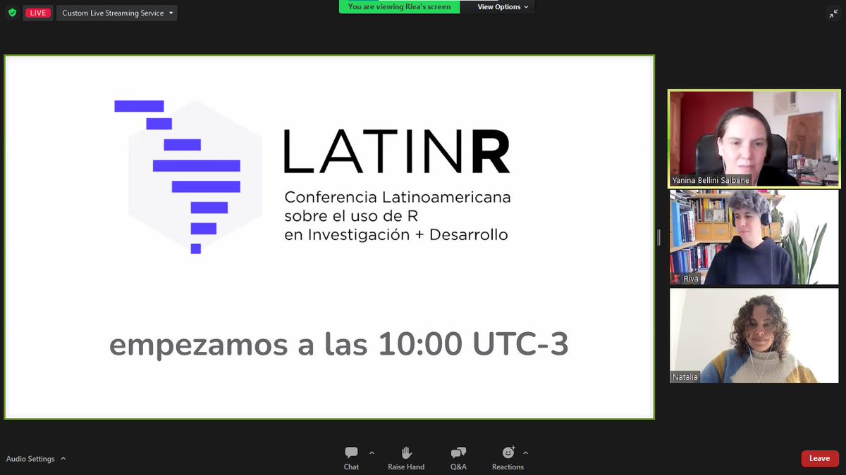 TuQmano's tweet photo. Arranca #LatinR2022 

La V edición de @LatinR_Conf 

En vivo acá https://t.co/BUDfjHHxFX https://t.co/NyTltwz6mc