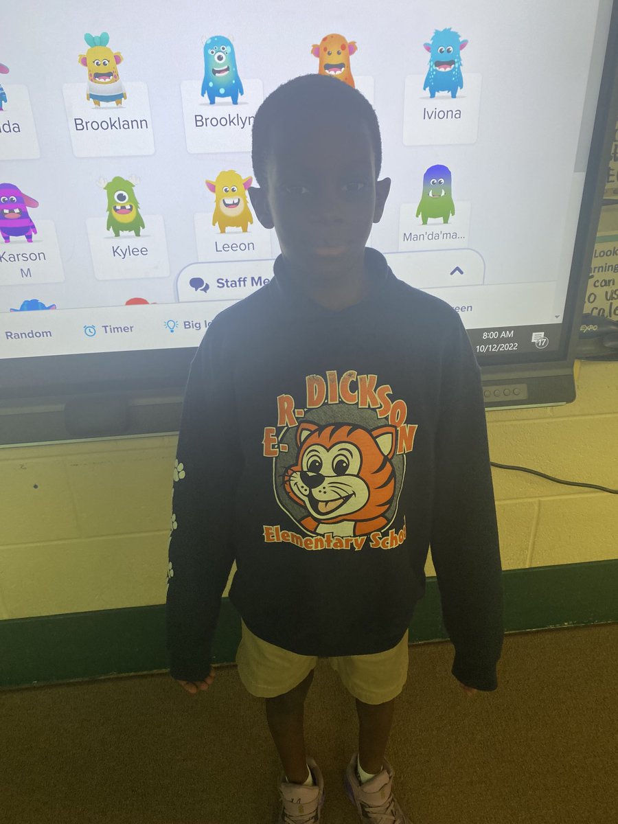 Thank you Tise for being a bucket filler by purchasing ice cream for the entire class! ⁦<a href="/DicksonTigers/">E.R. Dickson Tigers</a>⁩