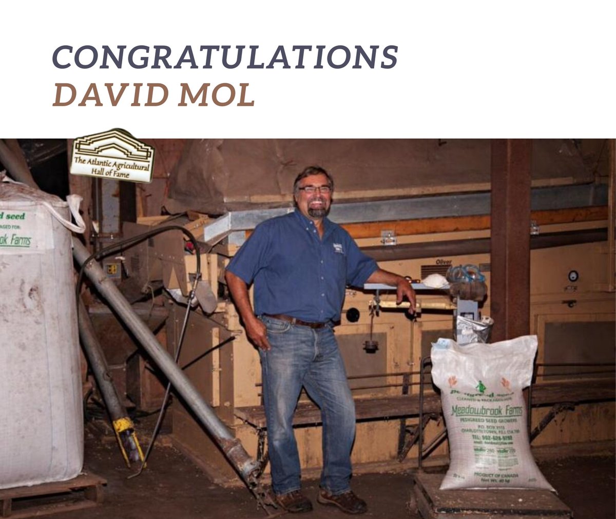 peifa_ca's tweet photo. Past president of the PEIFA, David Mol - newest Island inductee into Atlantic Agricultural Hall of Fame. 👏

The ceremony will be held tomorrow, Oct 13th at 1pm.

From all of us here at the PEIFA, congratulations! 

#atlanticagriculture #halloffame #PEI #community #celebration https://t.co/ef79ipaNdJ