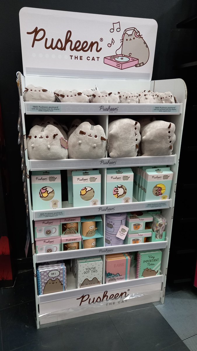 hmvDundee's tweet photo. PUSHEEN IS HERE! Our range is *lovely* and you can get a free Pusheen postcard with any purchase in store now! 

#hmv #Pusheen #merch #merchandise #new https://t.co/OpY6ATh81V