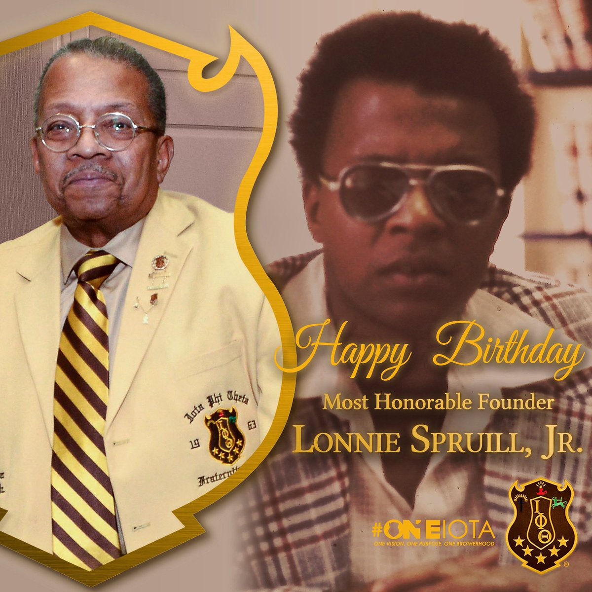IPT1963's tweet photo. Today, we honor and celebrate the birthday of the Most Honorable Founder Lonnie Spruill, Jr. 

#IPT1963 #HappyBirthday #IPTFounders #ONEIota https://t.co/nF57BqQhj0