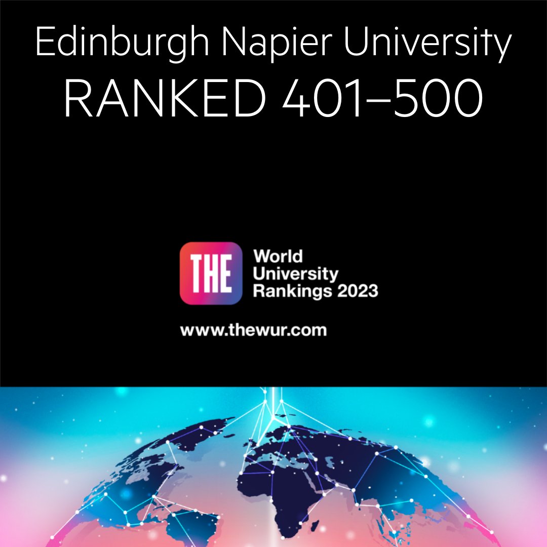 EdinburghNapier's tweet photo. NEWS | #EdNapier has moved up into the top 500 institutions in the world, according to newly published global analysis.

The @THEworldunirank are the only global performance tables that judge research-intensive universities across all their core criteria.

Learn more ⤵️

#WUR2023