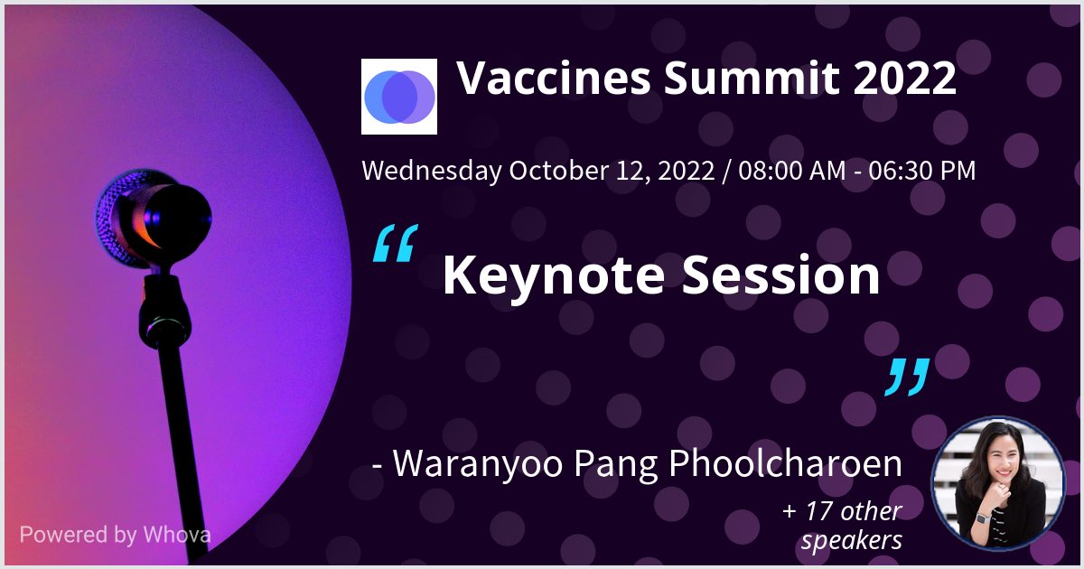 I am speaking at Vaccines Summit 2022. Please check out my talk if you're attending the event! #TrialSampleTwitter - via #Whova event app