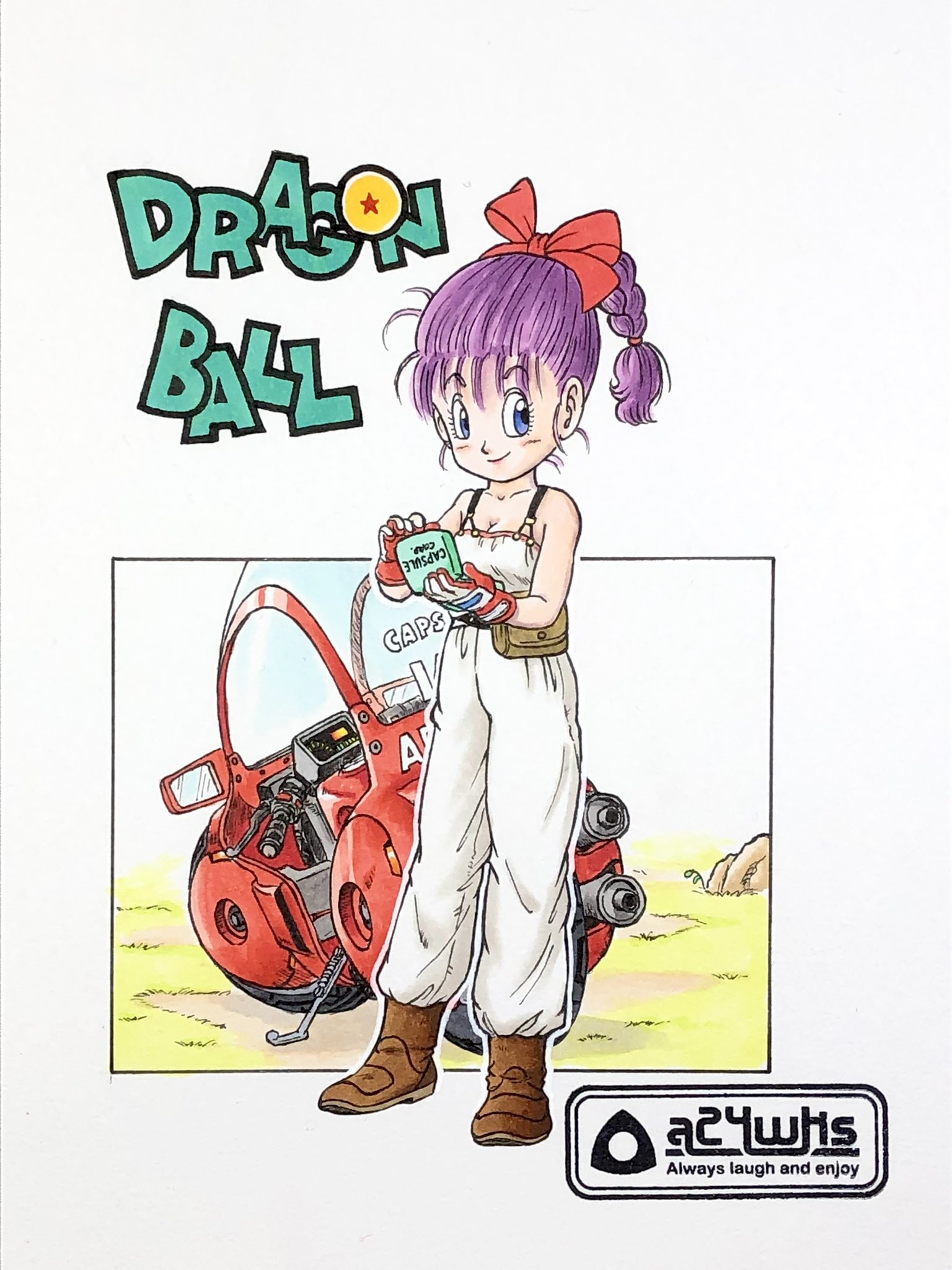 ドラゴンボール　ブルマと孫悟空　アートポスター(プラ製) 鳥山明 ドラゴンボール ブルマと悟空 アートポスター(プラ製) 鳥山明