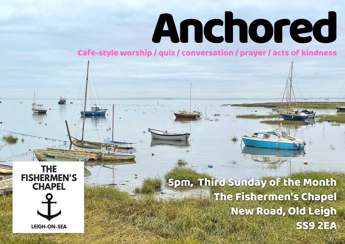 This Sunday, 16 October, sees the return of ‘Anchored’, our informal cafe-style service. There will be coffee and other refreshments, a mini-quiz, prayer, acts of kindness, and an opportunity to ask questions and discuss. Sunday at 5pm, then every third Sunday of the month.
