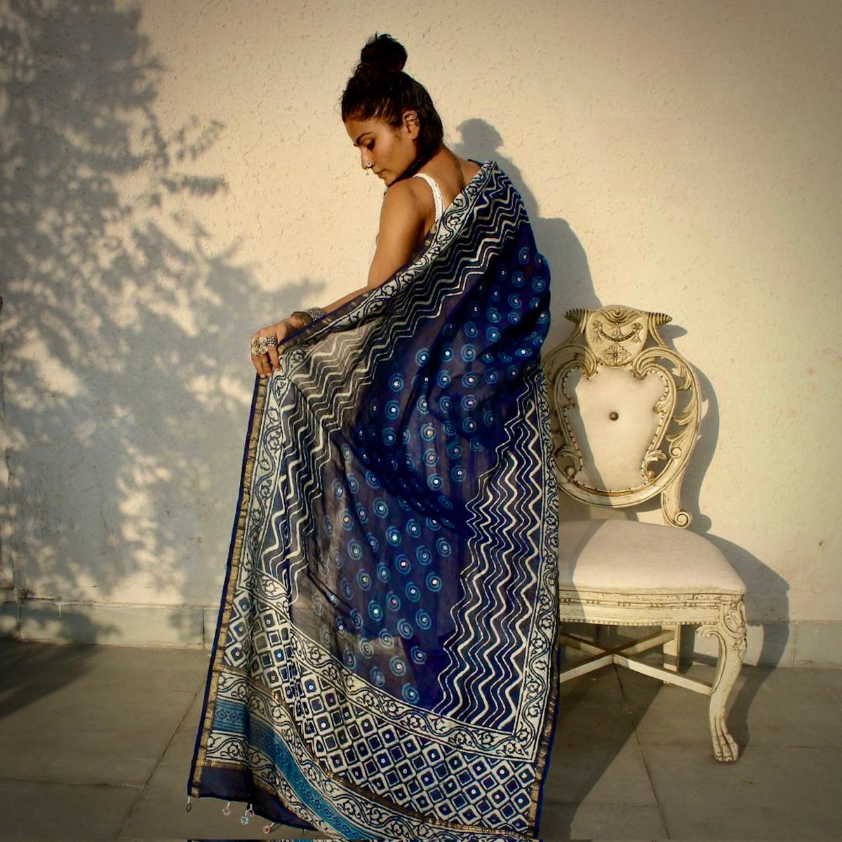Excited to share the latest addition to my shop: Hand embroidered Indigo block printed stole, chanderi silk dupatta #allseasons #formalevent #chanderisilk #indigostoles #dupattaforwedding #indigodupatta #dupattaforlehnga etsy.me/3s7GJQV