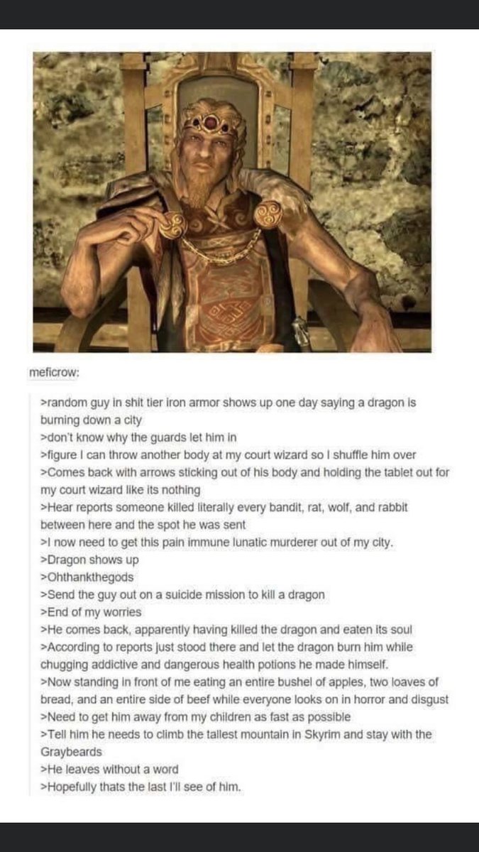 NexusSites's tweet image. POV: the Dragonborn turned up in your hold.