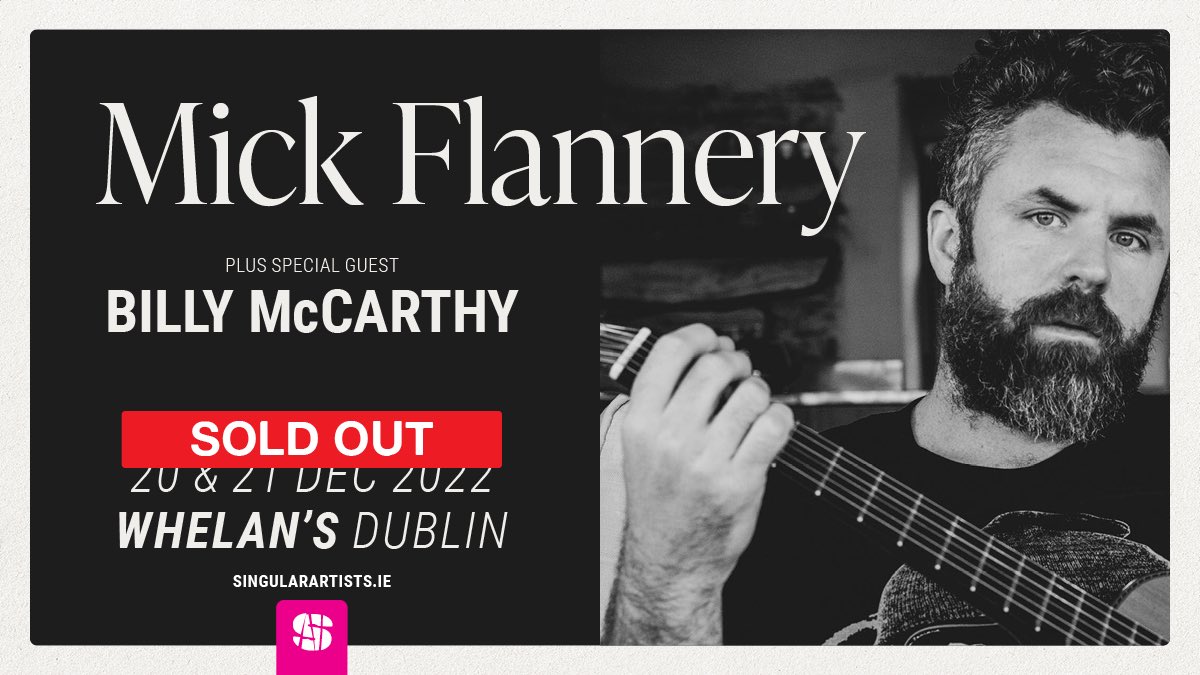 Ireland announcement: Delighted to be supporting Mick Flannery in Whelans in December! Tickets already sold out but I'll be doing a small tour of West Cork venues from Dec 6-9. More details to come soon. Thrilled! -BM 🇮🇪
