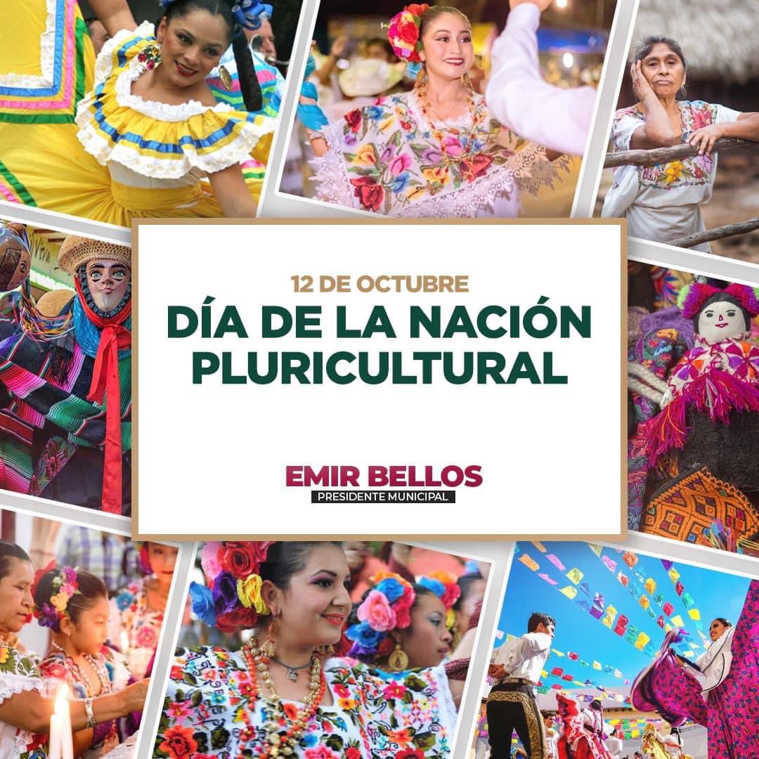 Desde 2020 se estableció celebrar el #12DeOctubre como el Día de la Nación Pluricultural en México, como reconocimiento, valoración y promoción de la riqueza multicultural, pluriétnica y multilingüe de nuestro país 🇲🇽🎊
 
#DíaDeLaNaciónPluricultural