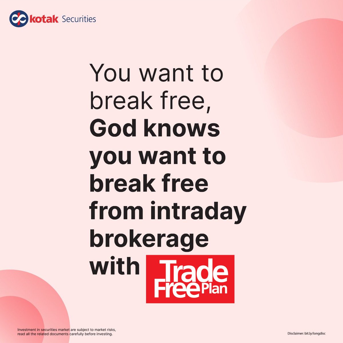 kotakneo's tweet photo. It’s strange but it’s true because we are here to help you save your bucks on #brokerage with our #TradeFreePlan
Hit the link to know more- https://t.co/4WIADApHmd
Now #GiveNoBucks
Disc: https://t.co/mM1sKSDjB8
#BreakUpWithBrokerage #BrokerageFree #Trading #StockMarket https://t.co/gy4AOrJ8W9