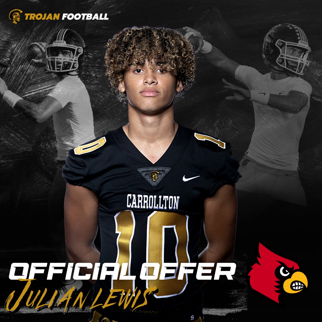 Congratulations to Julian Lewis on his offer from the Louisville Cardinals! Go Trojans!