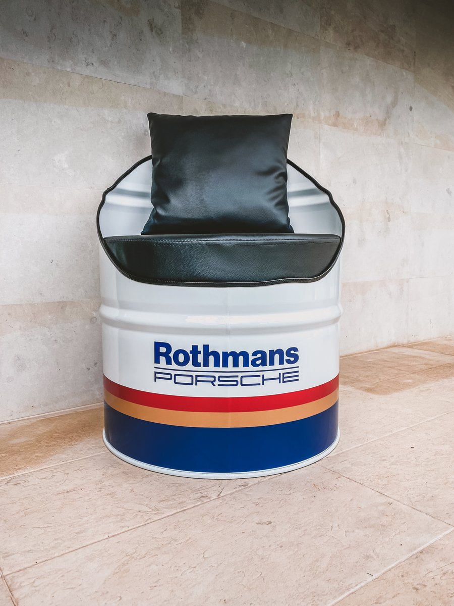 PKWerks's tweet photo. Hand made from 200L barrel, transformed into a unique decorative feature chair
Inspired by Porsche 959 Paris-Dakar winner
https://t.co/A2KMe0sWeD
#automobilia #sidechair #barrel #barrelchair #Porsche #Rothmans #Shell #racing #LeMans24 #mancave #garage #showroom #gamingroom https://t.co/uHzZEomQFa