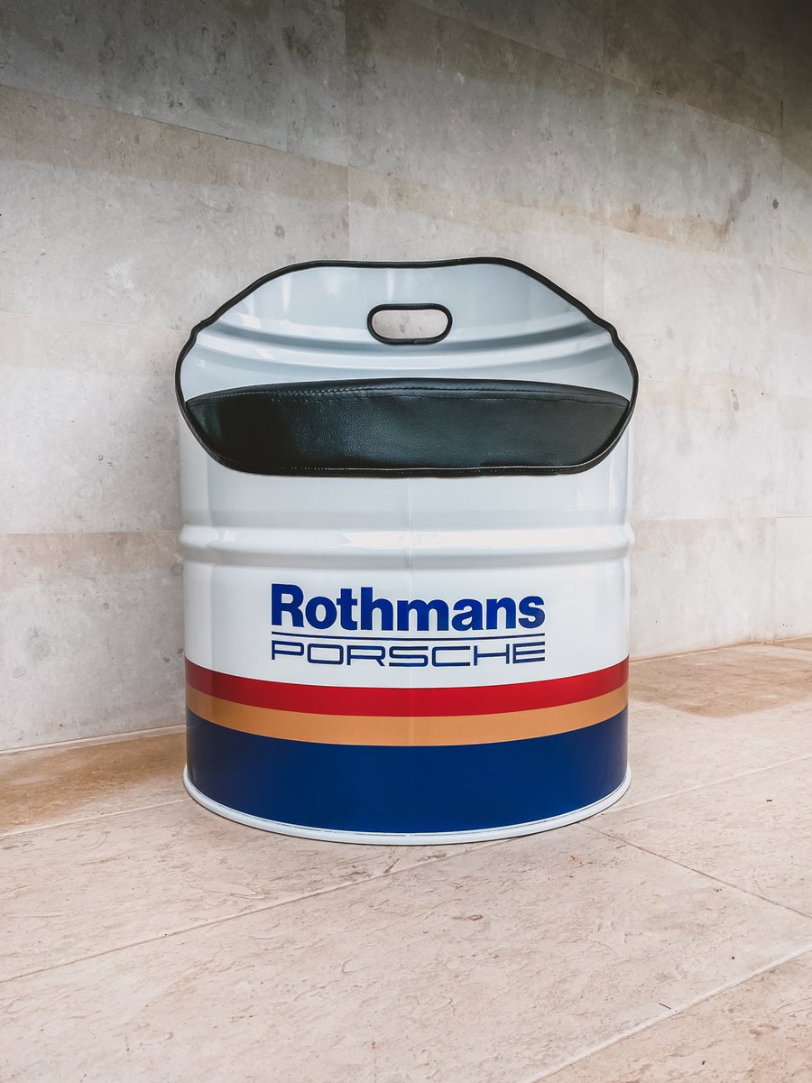 PKWerks's tweet photo. Hand made from 200L barrel, transformed into a unique decorative feature chair
Inspired by Porsche 959 Paris-Dakar winner
https://t.co/A2KMe0sWeD
#automobilia #sidechair #barrel #barrelchair #Porsche #Rothmans #Shell #racing #LeMans24 #mancave #garage #showroom #gamingroom https://t.co/uHzZEomQFa
