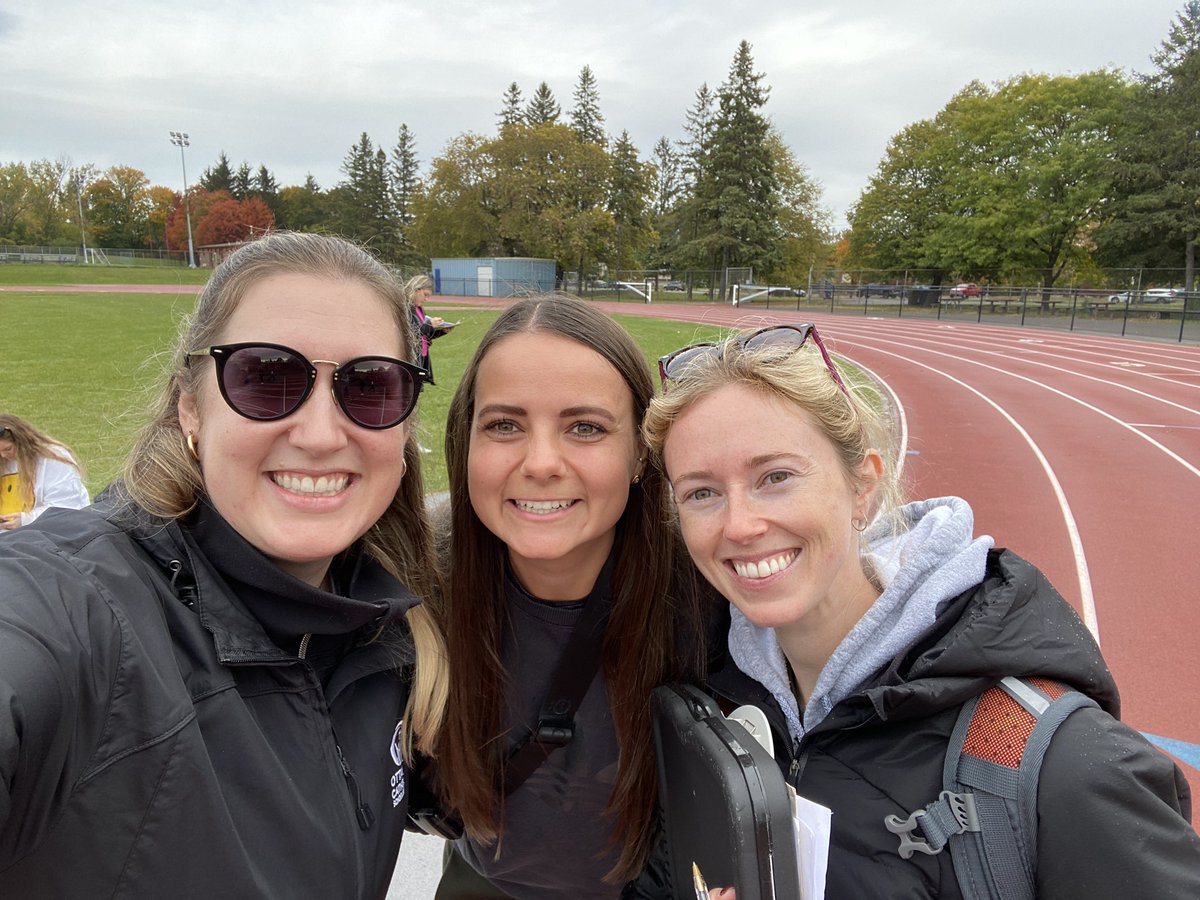 MsCathrynWake's tweet photo. It was a @CU_Camps reunion today at the cross country meet! These two were destined to be incredible educators! @MsHardwickOCSB @MrsAMacLeod https://t.co/kzTgrMkptQ
