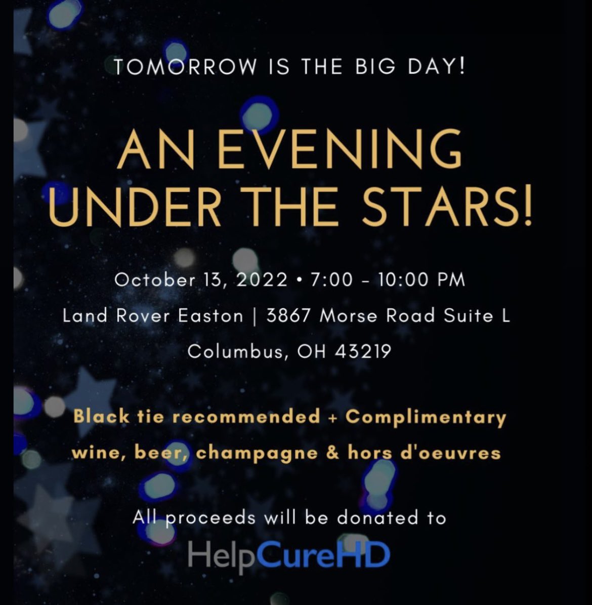 Join us Columbus! 

<a href="/JSThree8/">Joe smith</a> <a href="/HelpCureHD/">HelpCureHD</a> 

eventbrite.com/e/join-us-for-…