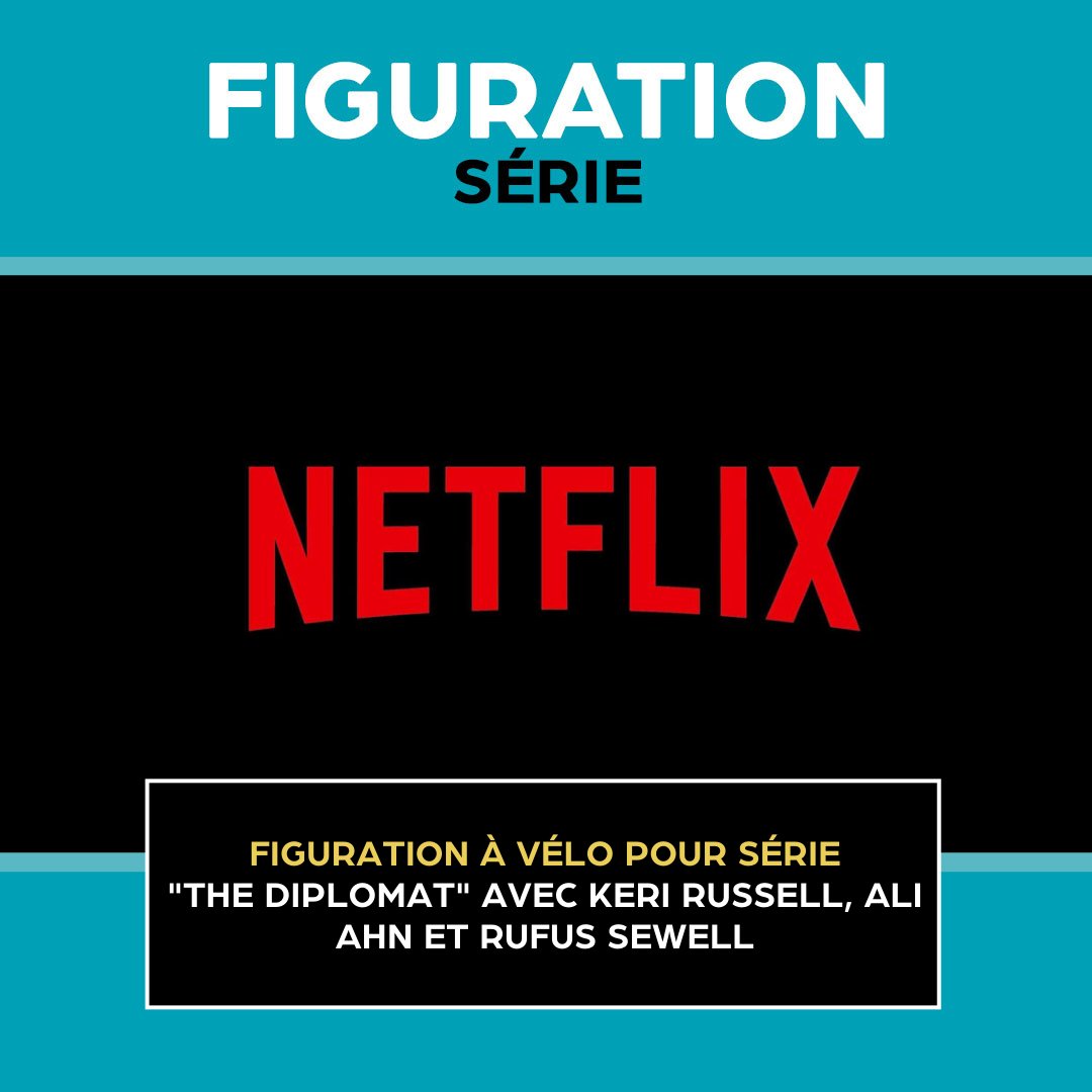 🎬📺  Pour les besoins d'une série américaine Netflix "The diplomat", la production recherche des figurants pour faire des parisiens chics en passant avec vélo en figuration. #castingtele #thediplomat #castingfrance

▶️ Plus d'infos : bit.ly/3g3GhjO