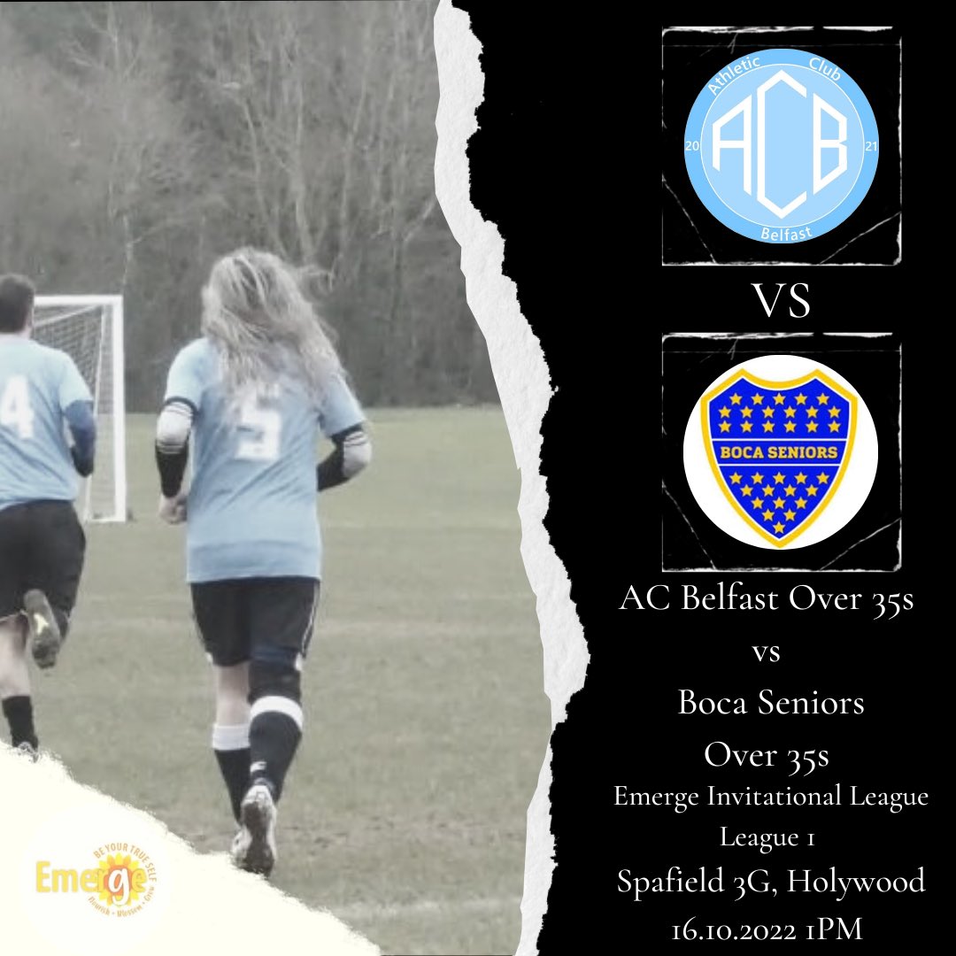 ACBelfast's tweet photo. This weekend sees the overs back in league action as they look for their first win of the season against a very familiar foe in Boca Seniors. All support welcome to cheer on the lads
#overbutnotout #amateurfootball #sundayleague #UppaAC https://t.co/tXKj6yWjwL