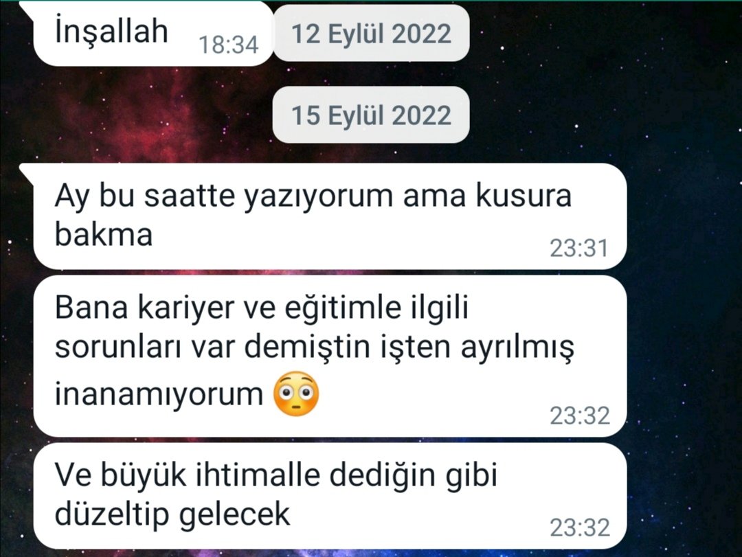 Ücretsiz etkinlik!

Sizden hoşlanan kişinin burcunu söylicem✨

HERKES için kart çekicem
Katılım şartları takip ve rt
1den 78e kadar bir sayı seçin ve bana mesaj olarak sayıyı yazın. Bu sizin kartınız olacak
Etkinlik süresi 24 saat
#tarot