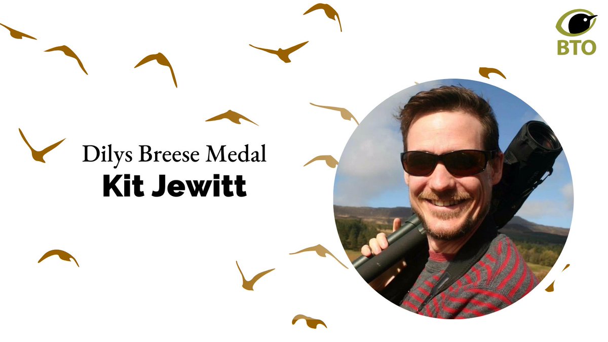 Congratulations to Kit Jewitt, winner of the Dilys Breese Medal! Kit's work on 2 BTO books is raising the profile of our most threatened birds. His efforts to engage more people with birds, birdwatching & conservation align perfectly with BTO's values. @swlanaturaleye @YoloBirder