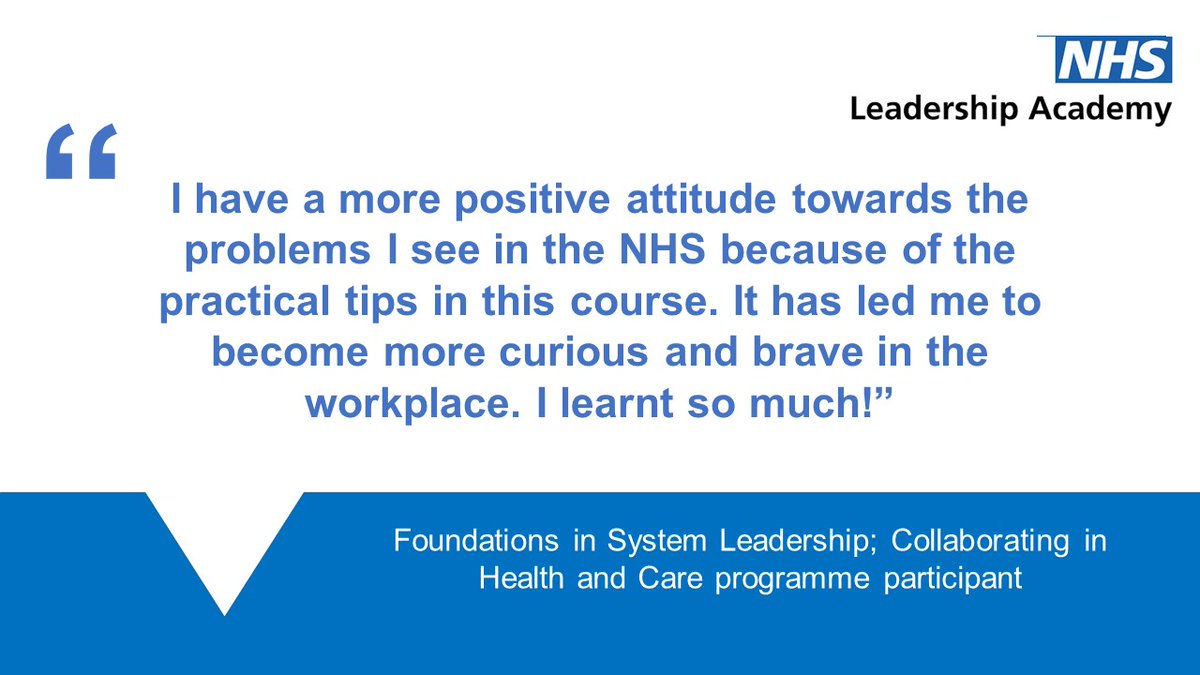 Work in healthcare and curious about system leadership?

Tag a friend or colleague who might be interested in this FREE course.

👉 ow.ly/CAWz50KqfEp #IntegratedCareSystems #HealthcareLeaders