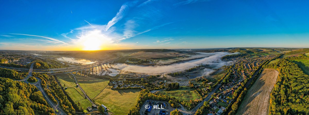 Lordofthevan's tweet photo. A 180 degree view of the morning mist. #Panopic @PanoPhotos @ThePhotoHour @DroneHour #aerialphotography #aerialview #dronephotography #DJI https://t.co/BnvUFjMkcO