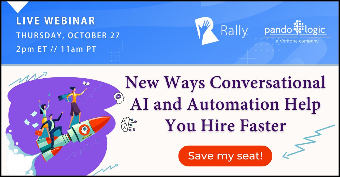 Register for our upcoming webinar on 10/27 to learn to use automation and conversational AI to attract, convert and hire quality candidates faster, freeing up time for you to focus on more strategic initiatives. Sign up now &gt; insde.co/1mcq