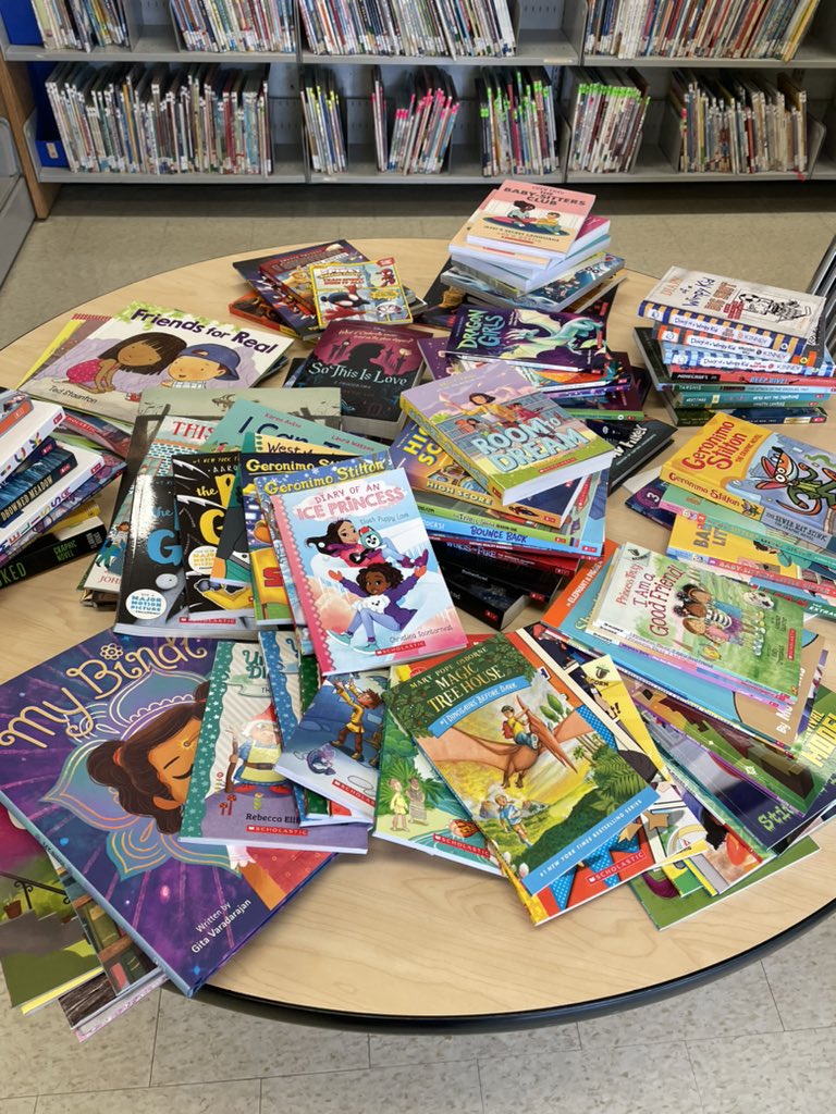 Just a fraction of the great books we are able to get with the rewards from our First Scholastic Book Fair at Malala Yousafzai PS!!! Thanks to all that supported!