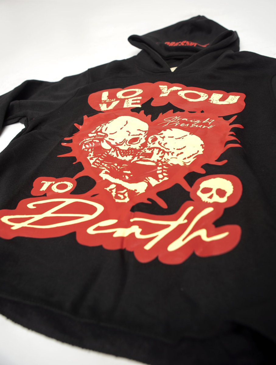 Str8Pressure_'s tweet photo. LOVE YOU TO DEATH HOODIE ☠️

OUT NOW 🚨

1 reshare could help me find my next customer ♻️ https://t.co/4JqWsDehPh