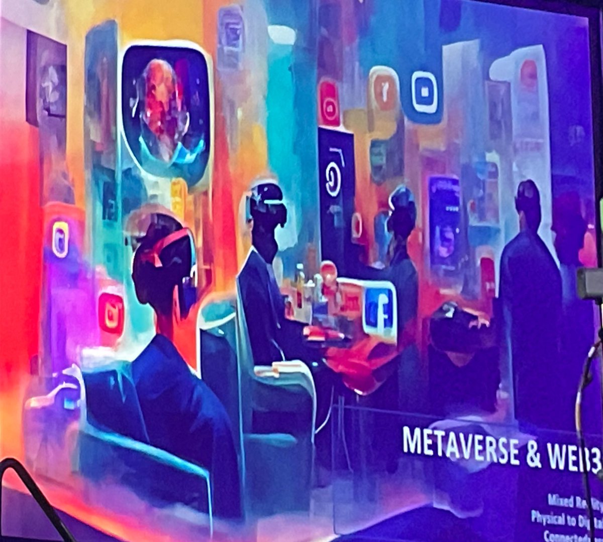 Jeunessima's tweet photo. The 2 most exciting ways to use #Web3 & #NFTs for me as we move into the future are …
The #Metaverse & #Healthcare
Great presentation by Travis @teedubya @badcryptopod at #CBiz22 https://t.co/HaiLZsIcjy