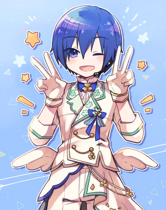 モモジャン兄さんダブルピースして〜〜〜〜!!!!#prsk_FA  #KAITO 