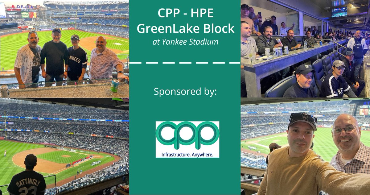 _cppassociates's tweet image. So happy that our customers got to &quot;swing by&quot; Yankee Stadium in The Bronx to learn about HPE GreenLake Block. Not only were we able to share in-depth  material on GreenLake but we got to see the Yankees get that W!!! #hpegreenlakeblock #HPE #CPP
