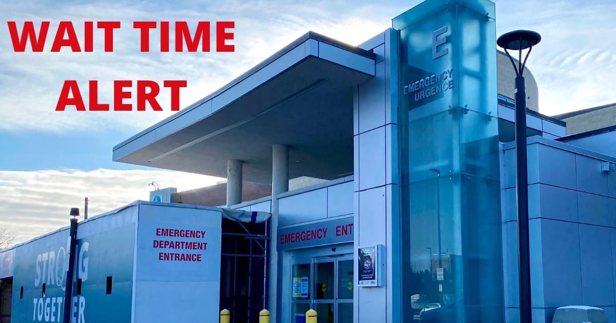 QCHOttawa's tweet photo. **Wait time alert:  We are currently seeing a high volume of patients admitted to hospital and in our Emergency Department. Today we are at 113% occupancy, with 29 patients already admitted without beds.  Unfortunately, wait times are likely to be be higher than usual. https://t.co/rsaA8lN0U3