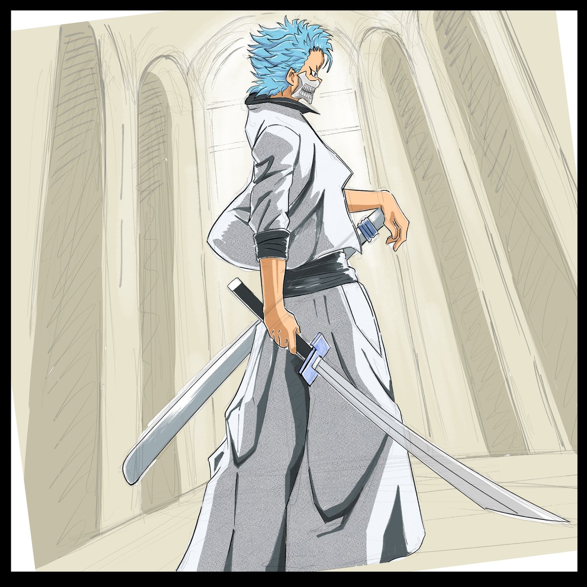 mizukak_e's tweet photo. 中二病なので、グリムジョーが好き
#BLEACH 千年血戦篇
#グリムジョー
#制作だって絵が描きたい https://t.co/ImprG5tf2l