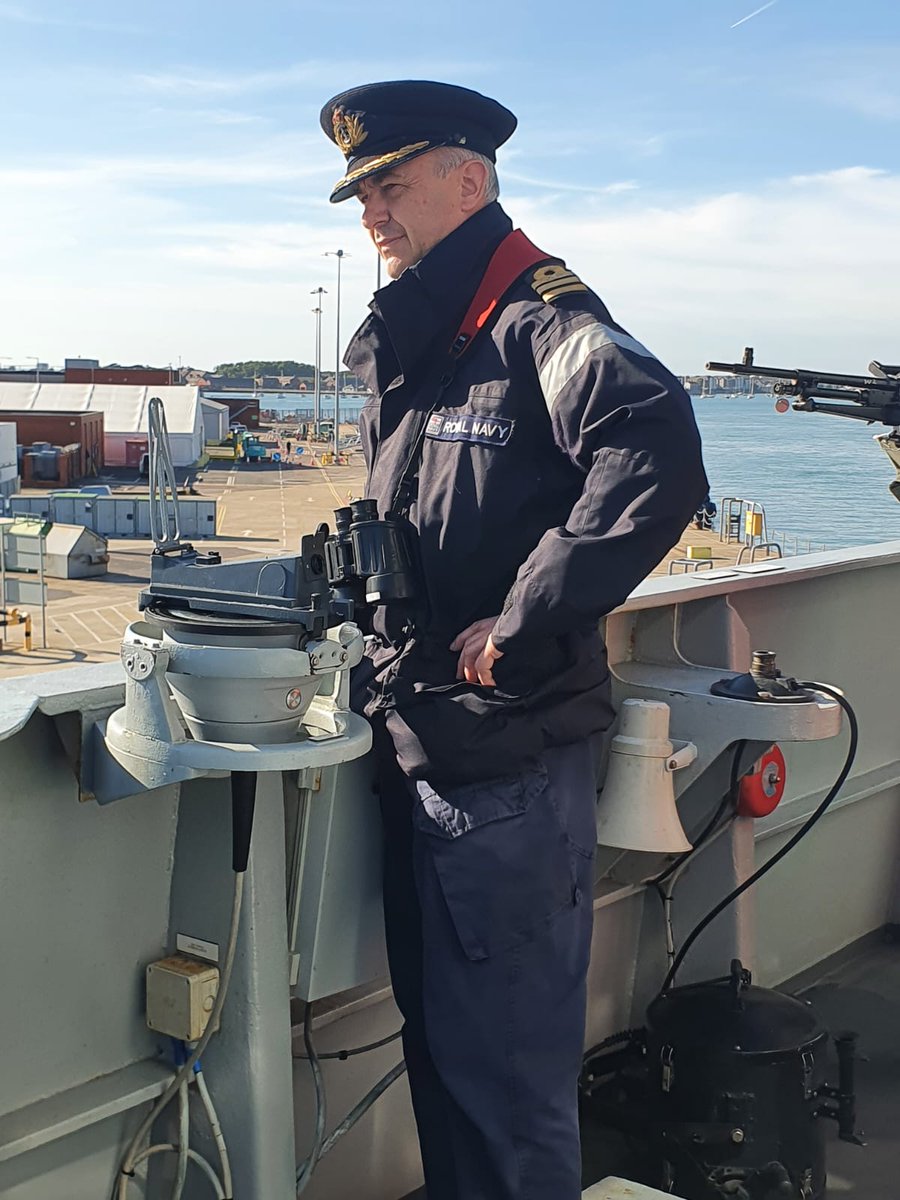 hmssevern's tweet photo. Today we said a sad farewell to our captain. Cdr Harper reactivated the ship in 2019, re-commissioned her last year, and has mentored countless navigators and young officers with unrivalled success. He moves on to new challenges and we wish him all the best. #BZ #cheership https://t.co/rLvyWMhKAz