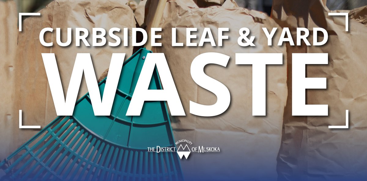 DistrictMuskoka's tweet photo. Curbside leaf &amp; yard waste collection for urban households in the green bin area is coming soon #Muskoka! More info at https://t.co/vScUN45mai 
🍁 Sat. Oct. 15 at 7:00am
🍁 Sat. Oct. 29 at 7:00am https://t.co/yy1fty5rFm