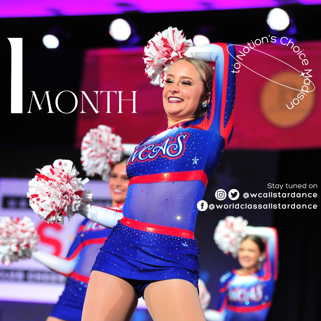 wcallstardance's tweet photo. 1 month away from our 1st competition of the season! So excited for our full team to head to Madison, WI for Nation's Choice Dance Grand &amp; Cheer Showdown. Stay tuned for comp times &amp; watch us LIVE on https://t.co/AErx9LYI2t 11/12! 
#thisisallstar #allstardance #roadtodanceworlds https://t.co/wsg1T4gu50