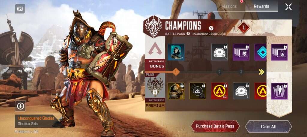First official look at the "Champions" Battle Pass! 🔽

"Champions" goes live on October 19th (0:00 UTC).
#ApexLegendsMobile