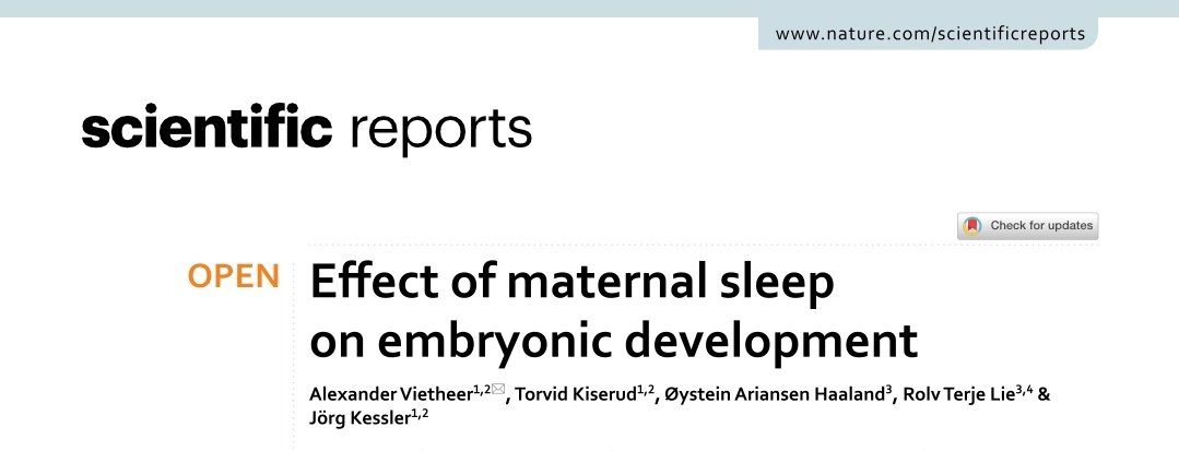 Boys and girls are different! Just see how early maternal sleep affects embryonic development! 
10.1038/s41598-022-21516-6