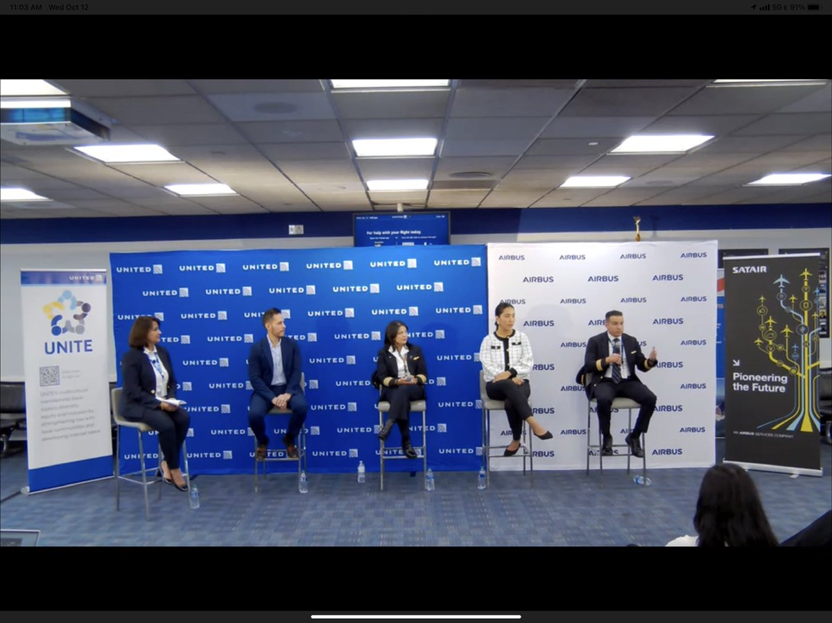 Great panel at IAD with @Airbus and @united member of the Hispanic/Latinx community as we wrap up a fantastic #HispanicHeritageMonth