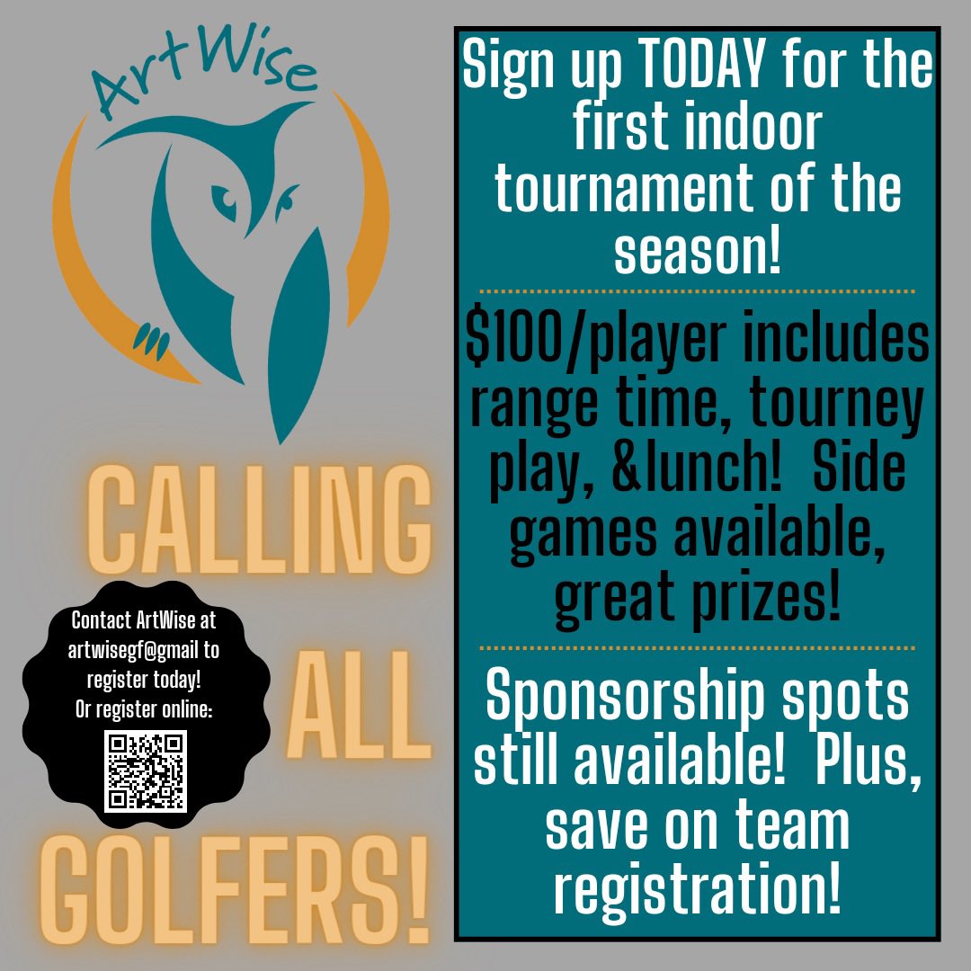 OPEN!  Also, don’t forget about ArtWise’s fundraising tourney in a couple weeks.  Albatross league players get a discount! <a href="/TheGolfCenter/">Golf Center</a> <a href="/PlayRays/">Ray Richards Golf Course</a> <a href="/GolfEgf/">Valley Golf Course EGF</a> <a href="/KingsWalkGC/">King's Walk</a> <a href="/NDMOA/">ND Museum of Art</a> @visitgrandforks <a href="/GFisCooler/">GF is Cooler</a> <a href="/GFSchools/">Grand Forks Public Schools</a> <a href="/GFCountryClub/">GF Country Club</a> <a href="/gfherald/">Grand Forks Herald</a>